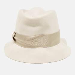 Pre Owned Loro Piano Light Grey Cashmere Blend Hat M