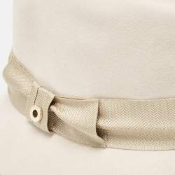 Pre Owned Loro Piano Light Grey Cashmere Blend Hat M