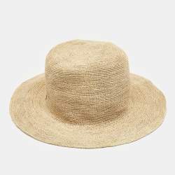 Loro Piana Beige Straw Airi Hat M