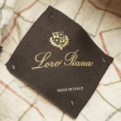 Pre Owned Loro Piano Beige Logo Embroidered Linen Baseball Cap M 