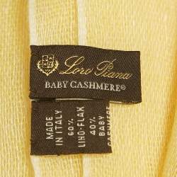 Pre Owned وشاح لورو بيانا كشمير أطفال وكتان أصفر