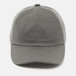 مملوكة مسبقًا Loro Piana Grey Cashmere Storm System Baseball Cap S