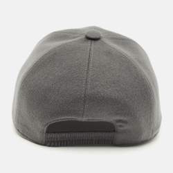 مملوكة مسبقًا Loro Piana Grey Cashmere Storm System Baseball Cap S
