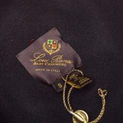 Pre Owned قبعة لورو بيانا فيدورا حافة تريكو كشميرو فرو أرنب رصاصي داكن مقاس صغير (سمول)