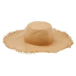 Pre Owned Loro Piana Sand Brown Textile Paper Brigitte Hat 