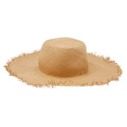 Pre Owned Loro Piana Sand Brown Textile Paper Brigitte Hat 