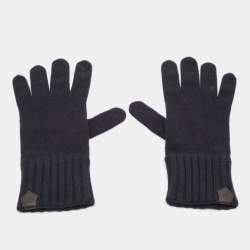 Pre Owned Loro Piana Navy Blue Cashmere Adler Gloves M