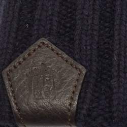 Pre Owned Loro Piana Navy Blue Cashmere Adler Gloves M