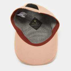 Pre Owned Loro Piana Pink Cashmere Storm System Baseball Cap M