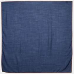 Pre Owned Loro Piana Dark Blue Cashmere & Silk Scarf