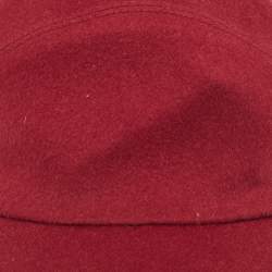 Pre Owned Loro Piana Red Cashmere Storm System Baseball Cap S