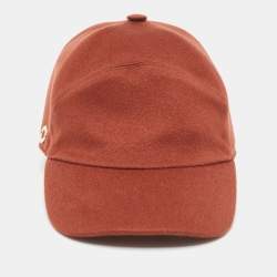 Pre Owned Loro Piana Brown Cashmere Green Storm System Baseball Cap S