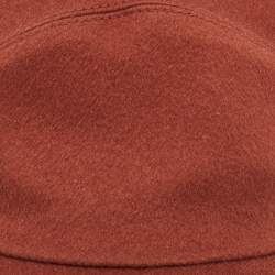 Pre Owned Loro Piana Brown Cashmere Green Storm System Baseball Cap S