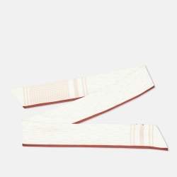 Loro Piana White Printed Silk Bandeau 