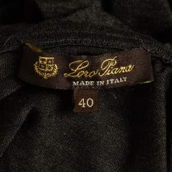 Pre Owned Loro Piana Grey Stretch Knit Turtle Neck Jumper S