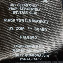 Pre Owned Loro Piana Black Stretch Wool Blend Straight-Leg Trousers M