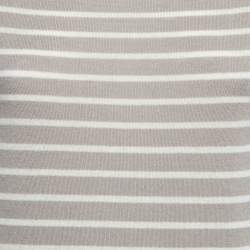 Pre Owned Loro Piana Grey Striped Cashmere Knit Sweater M