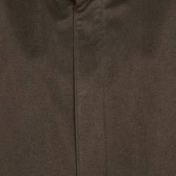 Pre Owned Loro Piana Brown Viscuna Wool Detachable Mink Fur Collar Coat XXXL