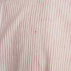 Pre Owned Loro Piana Pink Pinstripe Cotton Blend Tunic Top M