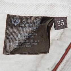 Loro Piana Ivory White Cotton Releigh Trousers XS