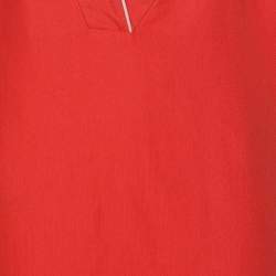 Pre Owned Loro Piana Coral Pink Cotton Kaftan Dress L