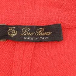 Pre Owned Loro Piana Coral Pink Cotton Kaftan Dress L