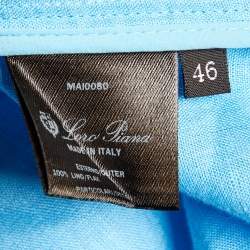 Pre Owned Loro Piana Blue Linen Traveller Jacket L