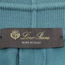 Pre Owned Loro Piana Blue Silk Palazzo Pants S
