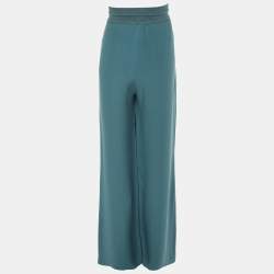 Pre Owned Loro Piana Blue Silk Palazzo Pants S
