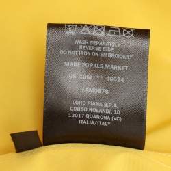 Pre Owned Loro Piana Yellow Cotton Macramé Lace-Trimmed Midi Dress M