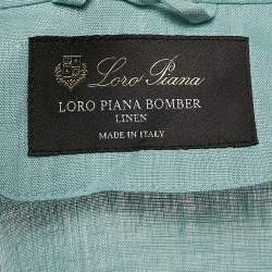 Loro Piana Green Linen Bomber Jacket and Joggers Set XS/S