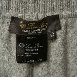 Pre Owned Loro Piana Grey Cashmere Knit joggers M