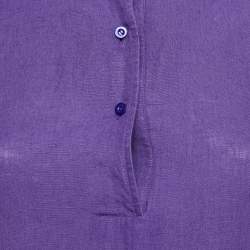 Loro Piana Purple Linen Sleeveless Long Dress M