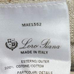 Loro Piana Beige Cotton Knit Contrast Panel Detail Joggers S