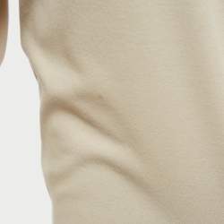 Loro Piana Beige Cotton Knit Contrast Panel Detail Joggers S