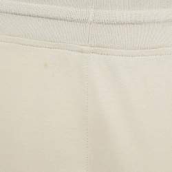 Loro Piana Beige Cotton Knit Contrast Panel Detail Joggers S