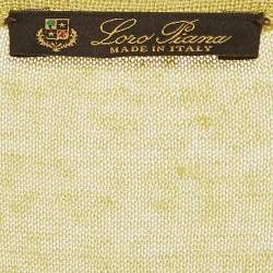 Pre Owned Loro Piana Yellow Linen Blend Jersey Kaftan Dress One Size 