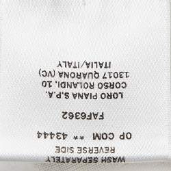 Pre Owned Loro Piana White Linen Traveler Zip-Up Jacket S