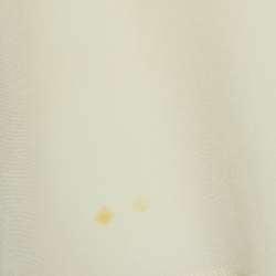 Pre Owned Loro Piana Cream Silk Contrast Trimmed Blouse L