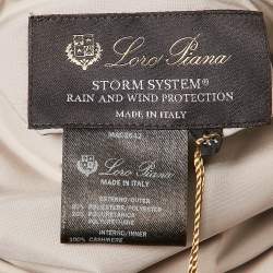 Loro Piana Beige Synthetic Zip-Up Strom System Reversible Hoodie Jacket M