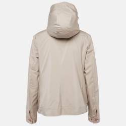 Loro Piana Beige Synthetic Zip-Up Strom System Reversible Hoodie Jacket M