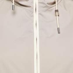 Loro Piana Beige Synthetic Zip-Up Strom System Reversible Hoodie Jacket M
