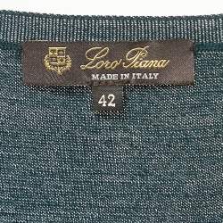 Pre Owned Loro Piana Blue Silk Blend Knit Sleeveless Top M