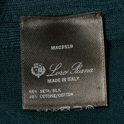 Pre Owned Loro Piana Blue Silk Blend Knit Sleeveless Top M