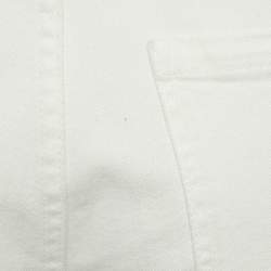 Loro Piana Off White Cotton The High Waist Curved Jeans S Waist 27"