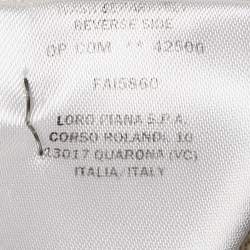 Loro Piana Light Beige Rib Knit Silk Top S