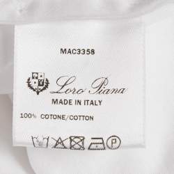 Pre Owned Loro Piana White Cotton Jersey Crew Neck T-Shirt XS