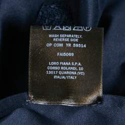 Pre Owned Loro Piana Navy Blue Jersey Crewneck T-Shirt S