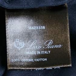 Pre Owned Loro Piana Navy Blue Jersey Crewneck T-Shirt S