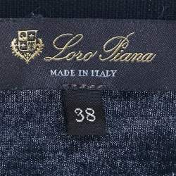 Pre Owned Loro Piana Navy Blue Jersey Crewneck T-Shirt S